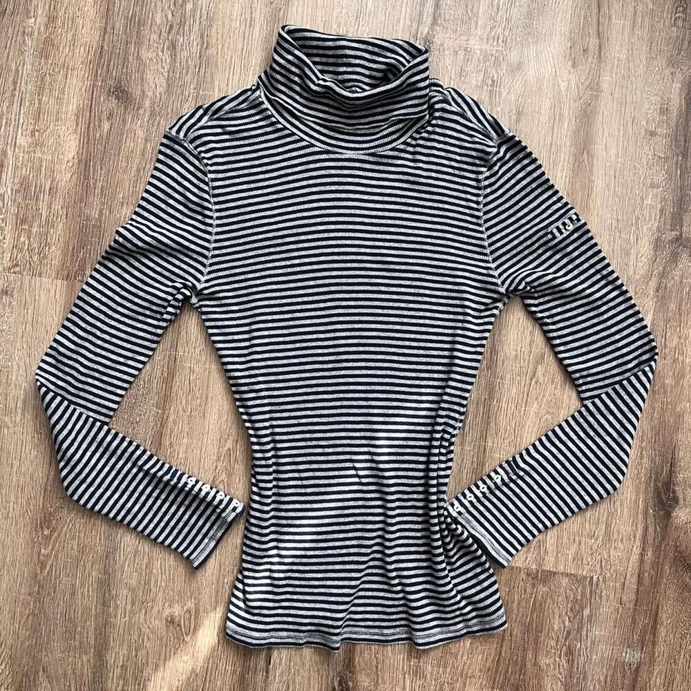 Vintage Lucky Brand Striped Turtleneck